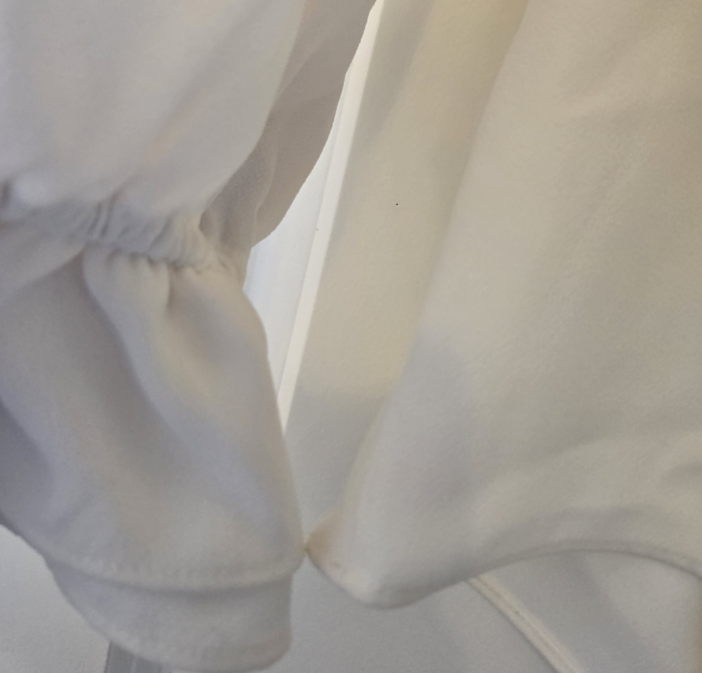 J. Crew Cream Ruffle Blouse - Picture 4 of 6